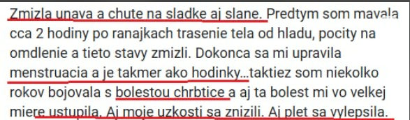 Reference: Zmizela únava i chutě na sladké. Menstruace jako hodinky.